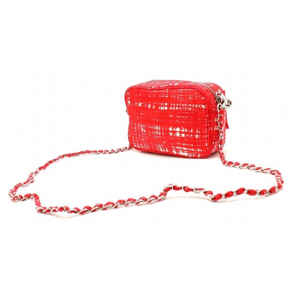 Prada Crossbody Bag Red Nylon White Shoulder - Picture 1 of 8
